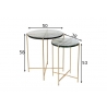 Abilaudade komplekt OBI must / kuldne, 2 tk