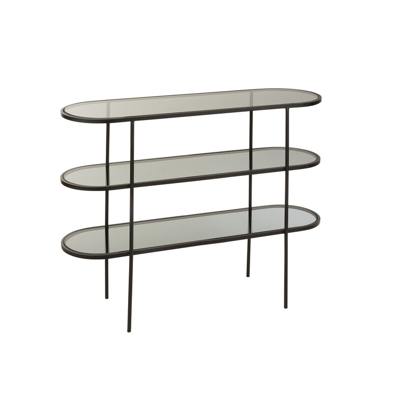 Konsoollaud ABIERTO must, 100x30xH80 cm