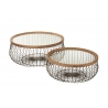 Diivanilaudade komplekt MIMBRE helepruun / must, 2 tk