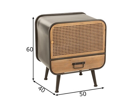 Abilaud MIMBRE helepruun / must, 50x39xH60 cm