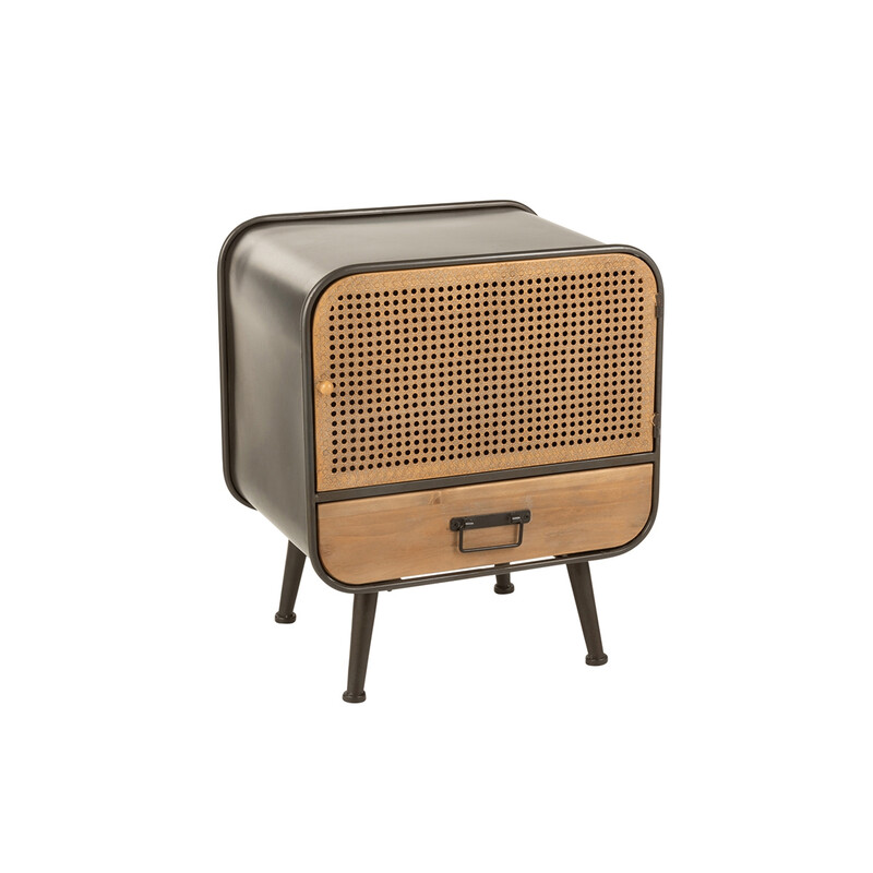 Abilaud MIMBRE helepruun / must, 50x39xH60 cm