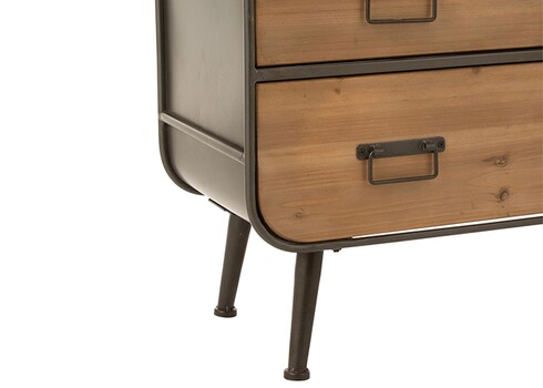 Kapp MIMBRE helepruun / must, 80x35xH180 cm