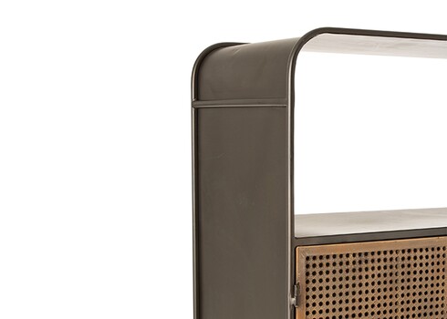 Kapp MIMBRE helepruun / must, 80x35xH180 cm