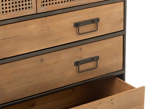 Kapp MIMBRE helepruun / must, 80x35xH180 cm