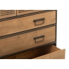Kapp MIMBRE helepruun / must, 80x35xH180 cm