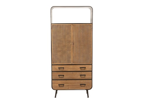 Kapp MIMBRE helepruun / must, 80x35xH180 cm