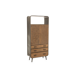 Kapp MIMBRE helepruun / must, 80x35xH180 cm