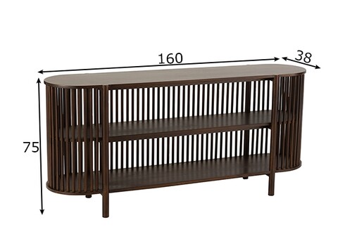 Konsoollaud CONIE tumepruun, 160x40xH75 cm