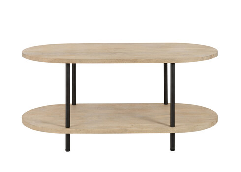 Diivanilaud ELI helepruun / must, 120x60xH35 cm