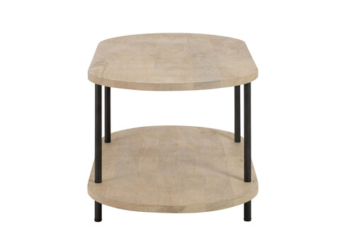 Diivanilaud ELI helepruun / must, 120x60xH35 cm