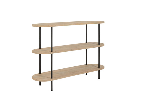 Konsoollaud ELI helepruun / must, 140x40xH97 cm