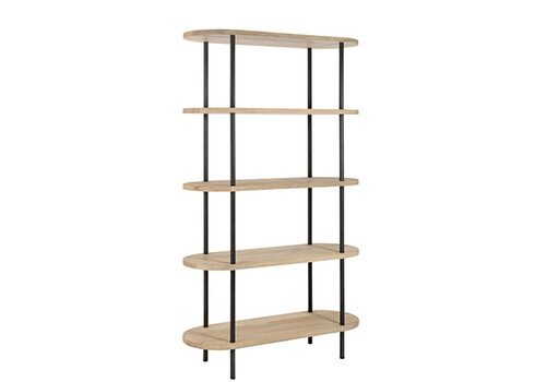 Riiul ELI helepruun / must, 105x40xH176 cm