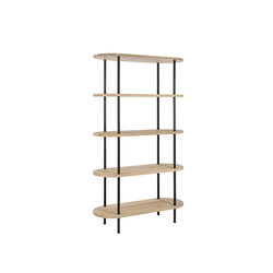 Riiul ELI helepruun / must, 105x40xH176 cm