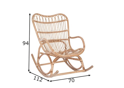 Kiiktool SWING helepruun, 112x70xH94 cm