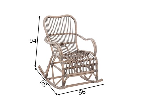 Kiiktool SWING hallikaspruun, 98x56xH94 cm