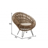 Tugitool VIVI pruun, 104x82xH96 cm