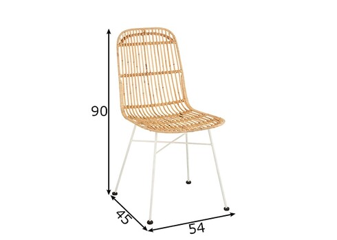 Tool EMA pruun / valge, 58x45xH88 cm, 2 tk
