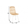 Tool EMA pruun / valge, 58x45xH88 cm, 2 tk