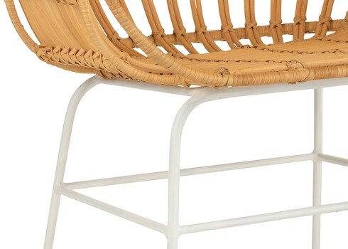 Tool KENI pruun / valge, 55x58xH80 cm