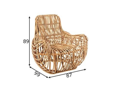 Tugitool ANA pruun, 87x99xH89 cm