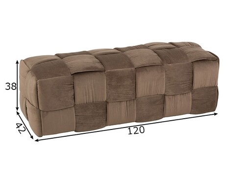 Tumba PATCH pruun, 120x42xH38 cm