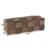 Tumba PATCH pruun, 120x42xH38 cm