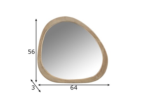 Peegel PAPAYA helepruun, 64x3xH56 cm