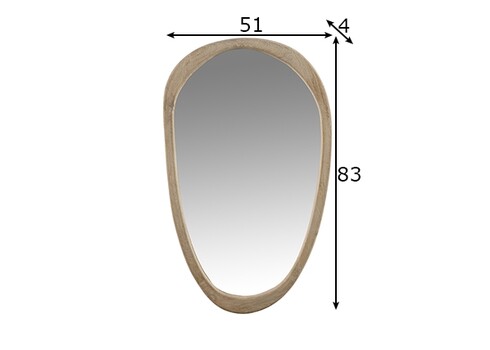 Peegel PAPAYA helepruun, 51x4xH83 cm