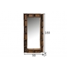 Peegel ZANZIBAR tumepruun, 90x12xH180 cm