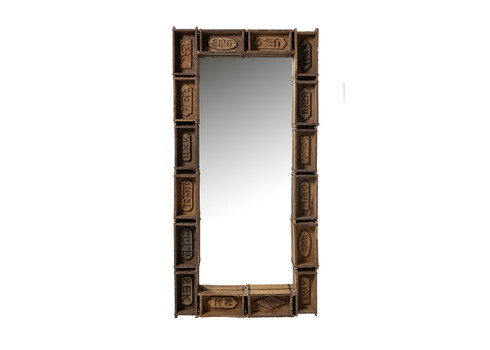 Peegel ZANZIBAR tumepruun, 90x12xH180 cm