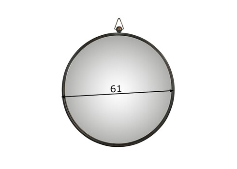 Peegel CURVE must, 61x4xH69 cm