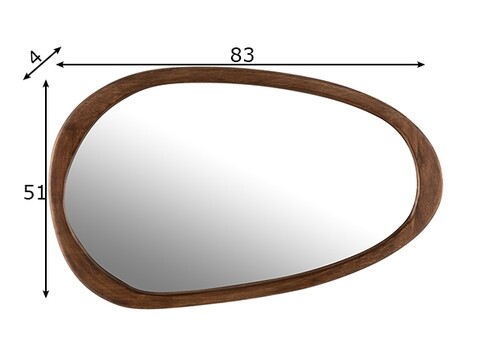 Peegel PAPAYA tumepruun, 83x4xH51 cm