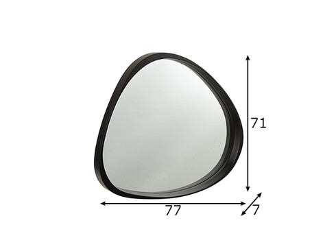 Peegel GILES must, 77x7xH71 cm