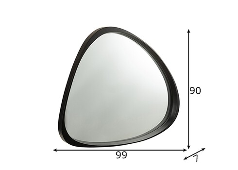 Peegel GILES must, 99x7xH90 cm