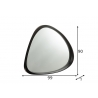 Peegel GILES must, 99x7xH90 cm