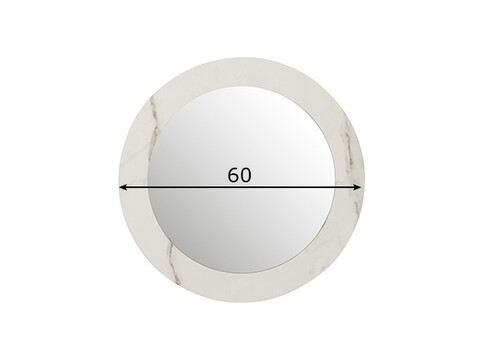 Peegel DONATELLA valge marmor, 60x2xH60 cm