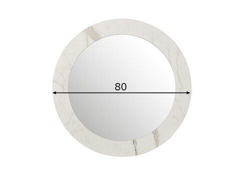 Peegel DONATELLA valge marmor, 80x3xH80 cm