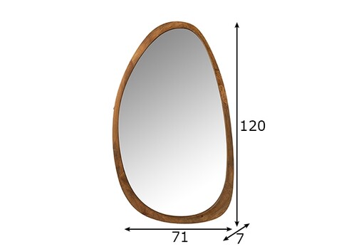 Peegel VINCE tumepruun, 120x7xH71 cm