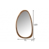 Peegel VINCE tumepruun, 120x7xH71 cm