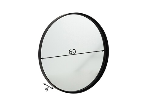 Peegel BIANCA must, 60x4xH60 cm
