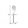 Peegel FERRO valge marmor, 65x30xH185 cm