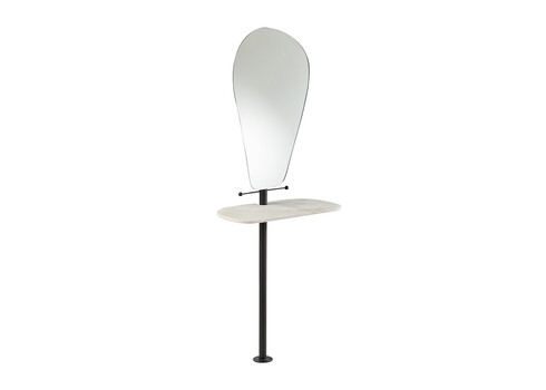 Peegel FERRO valge marmor, 65x30xH185 cm