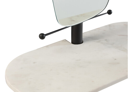 Peegel FERRO valge marmor, 65x30xH185 cm