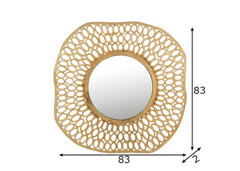 Peegel OVALS kuldne, 83x3xH83 cm