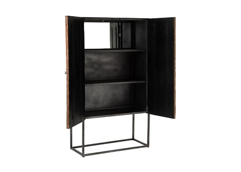 Kummut SHANIL tumepruun / hall, 90x40xH160 cm