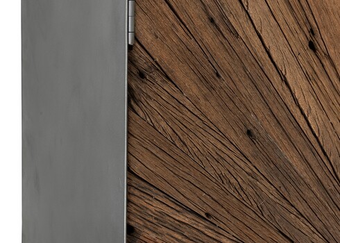 Kummut SHANIL tumepruun / hall, 90x40xH160 cm