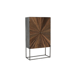 Kummut SHANIL tumepruun / hall, 90x40xH160 cm