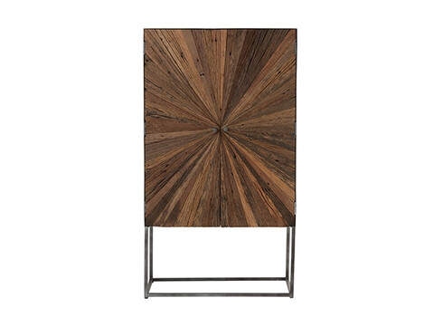 Kummut SHANIL tumepruun / hall, 90x40xH160 cm