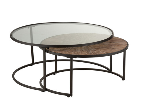 Diivanilaudade komplekt HEXA pruun / must, 2 tk