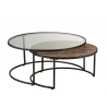 Diivanilaudade komplekt HEXA pruun / must, 2 tk
